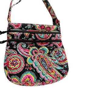 Vera Bradley Parisian Paisley Triple Zip Hipster Crossbody